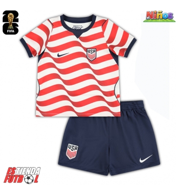 Estados Unidos Primera Equipación Niños Mundial 2026 Manga Corta (+ Pantalones cortos)